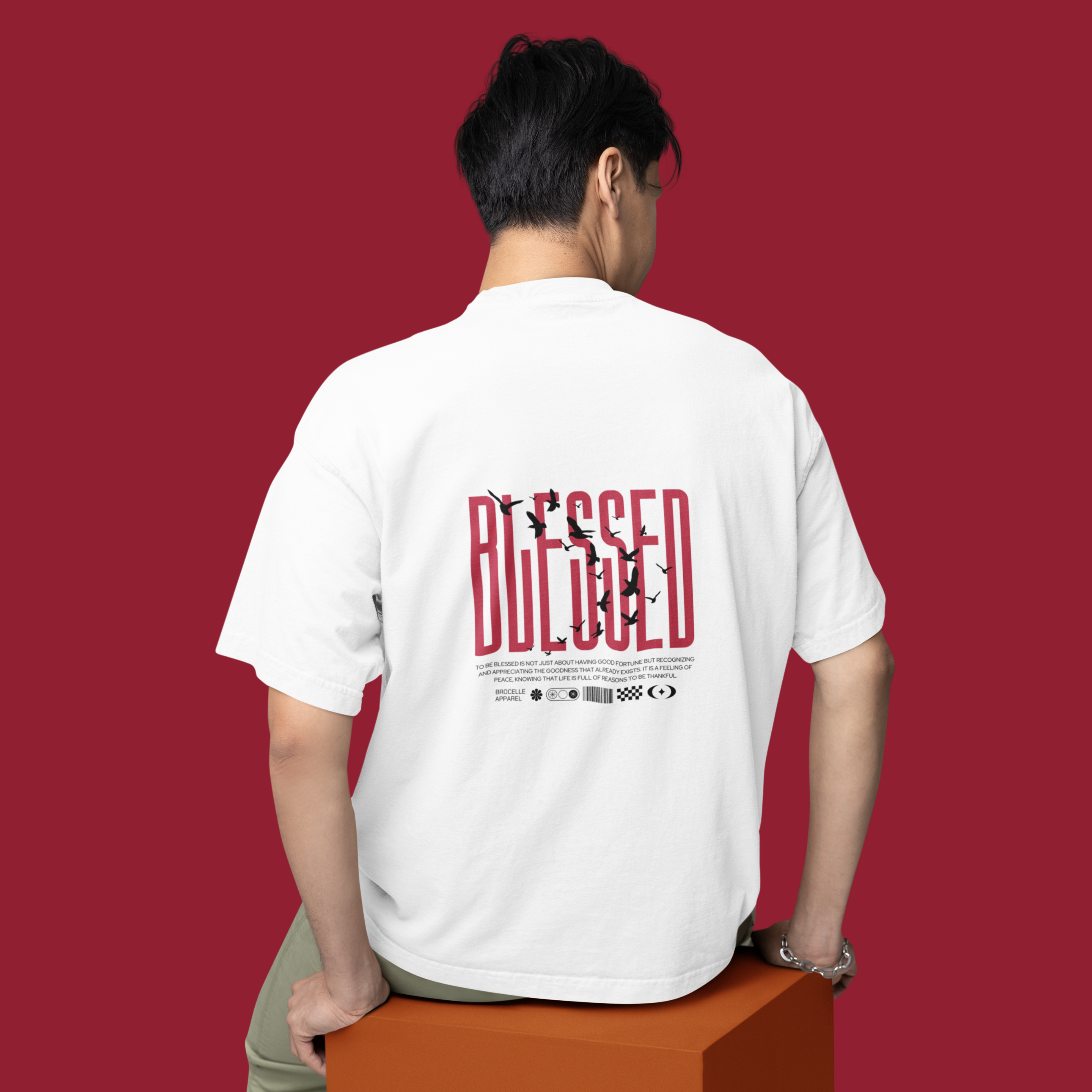 Draelit “Blessed” Oversized T-Shirt – Premium White Streetwear Tee