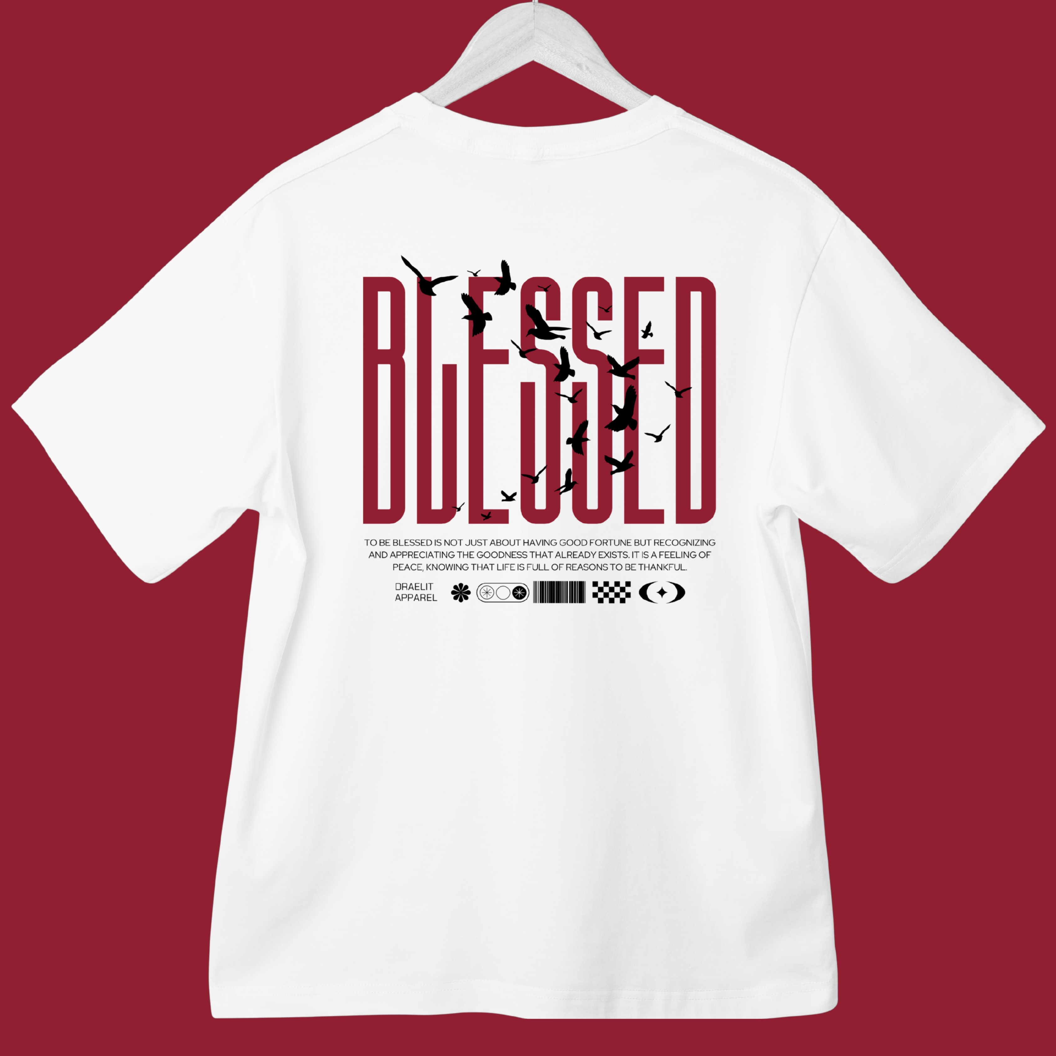 Draelit “Blessed” Oversized T-Shirt – Premium White Streetwear Tee