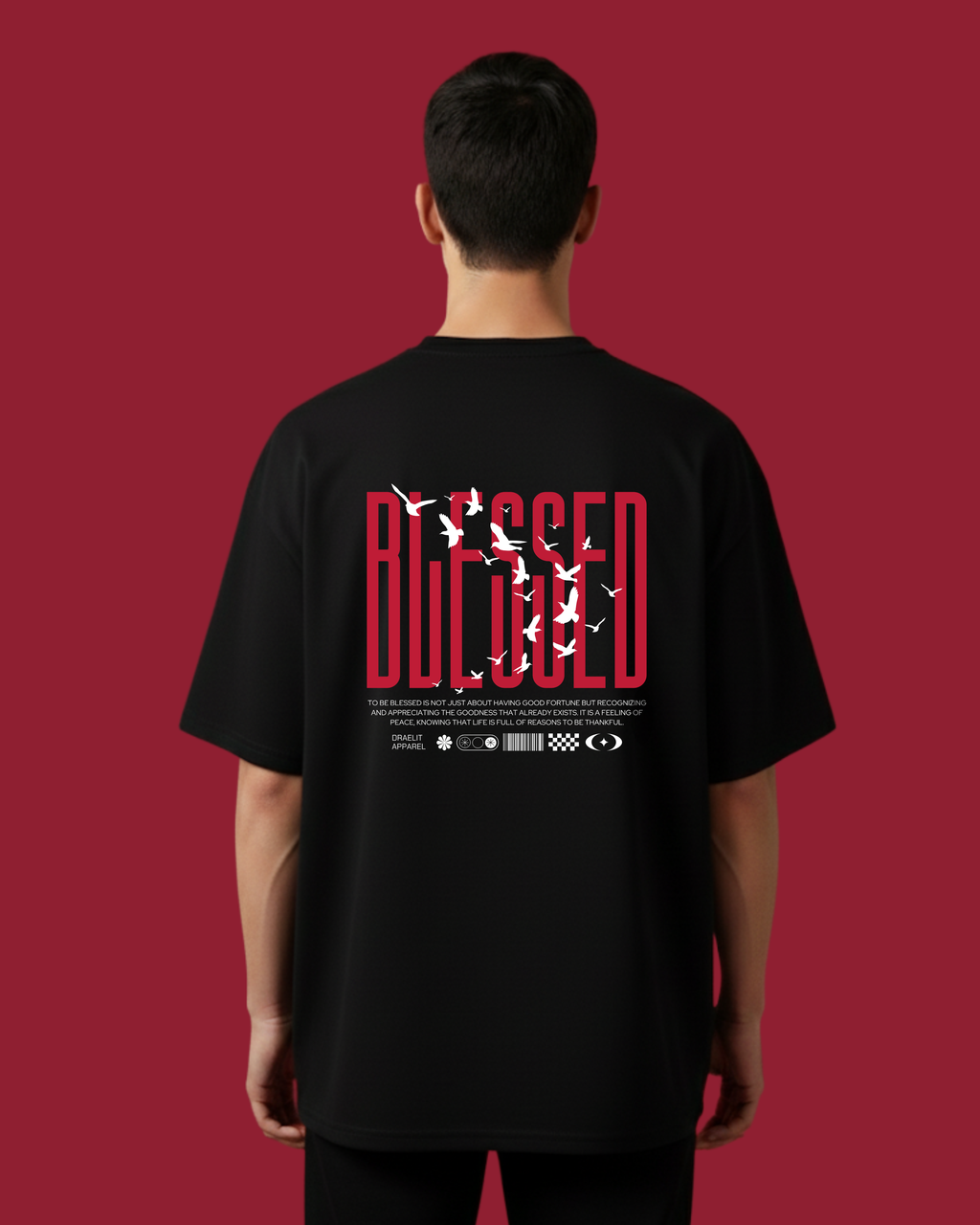 Draelit “Blessed” Oversized T-Shirt – Premium Black Streetwear Tee