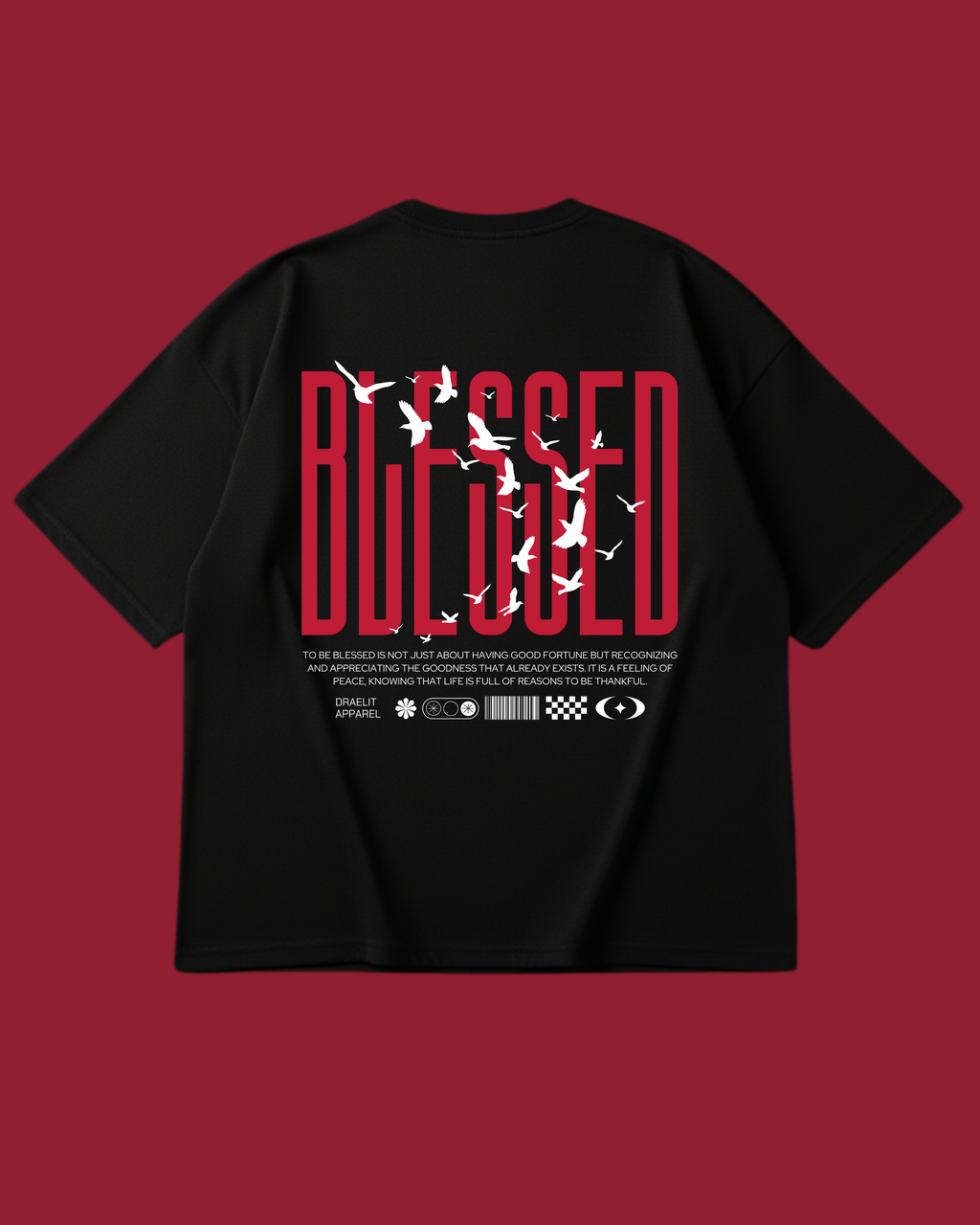 Draelit “Blessed” Oversized T-Shirt – Premium Black Streetwear Tee