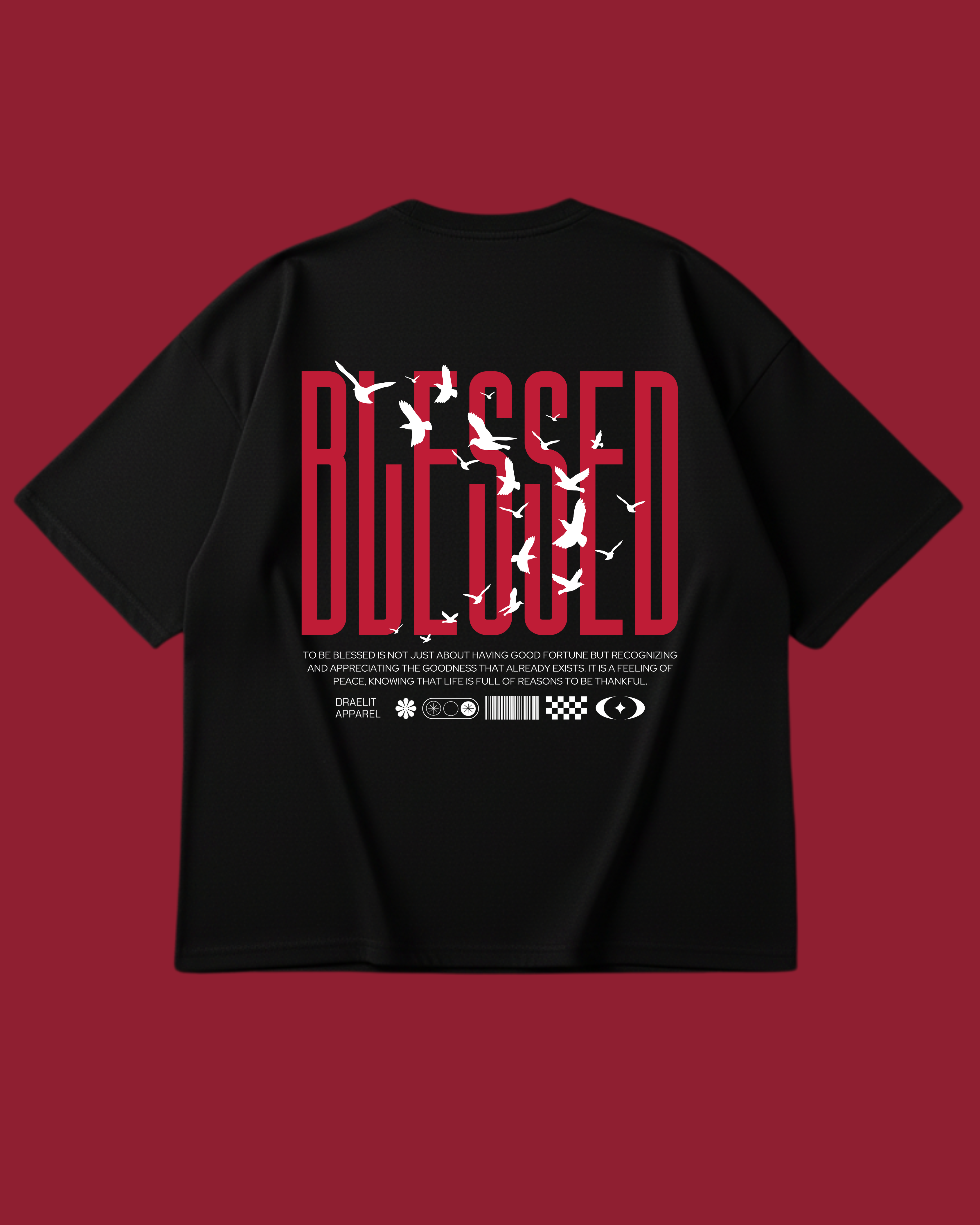 Draelit “Blessed” Oversized T-Shirt – Premium Black Streetwear Tee